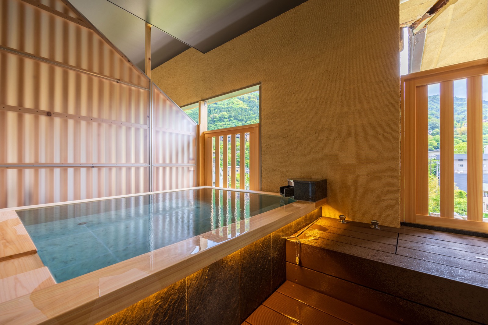 Private open-air onsen bath