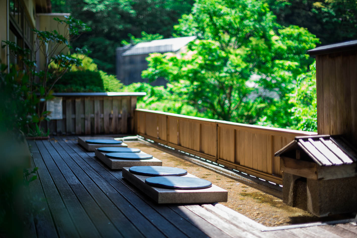 Footbath terrace over the Hayakawa