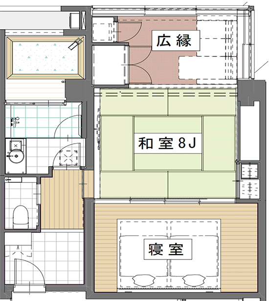 Floor plan: Manten Room 505