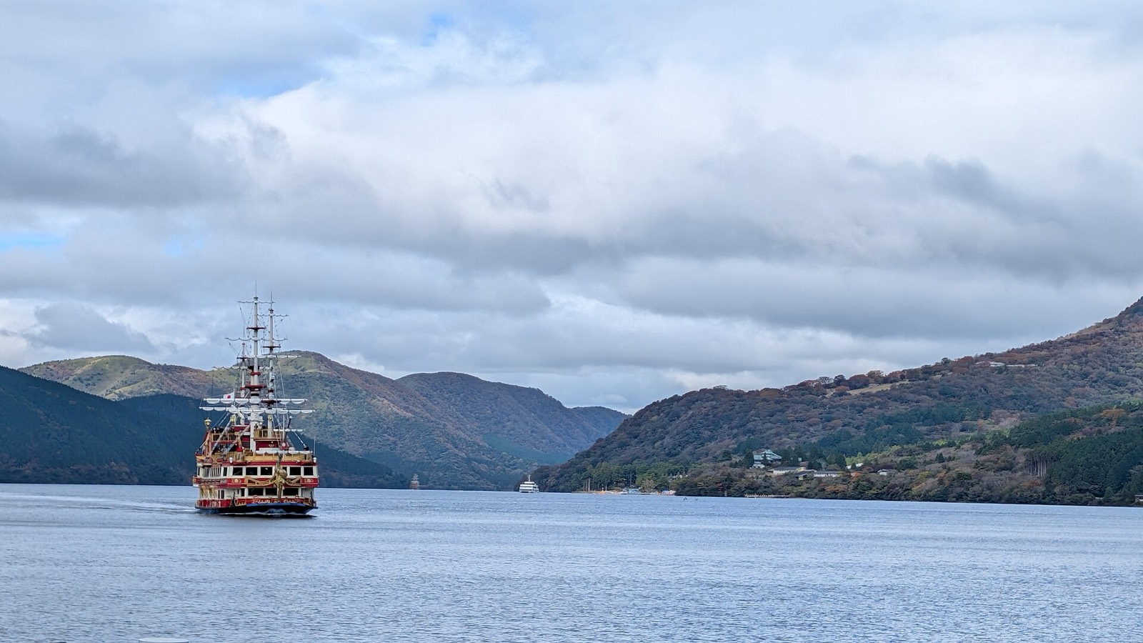 One of the three pirate ships on Lake Ashi